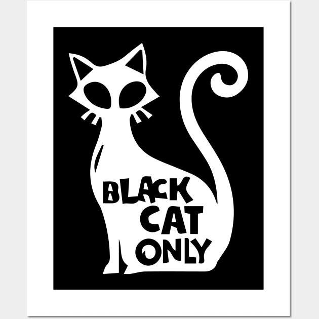 Black Cat Only-Dark Wall Art by M2M